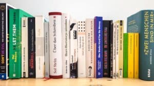 Bücherreihe im Regal als Sinnbild für den Blogartikel Lektüre 2026 mit Esthers Leseliste